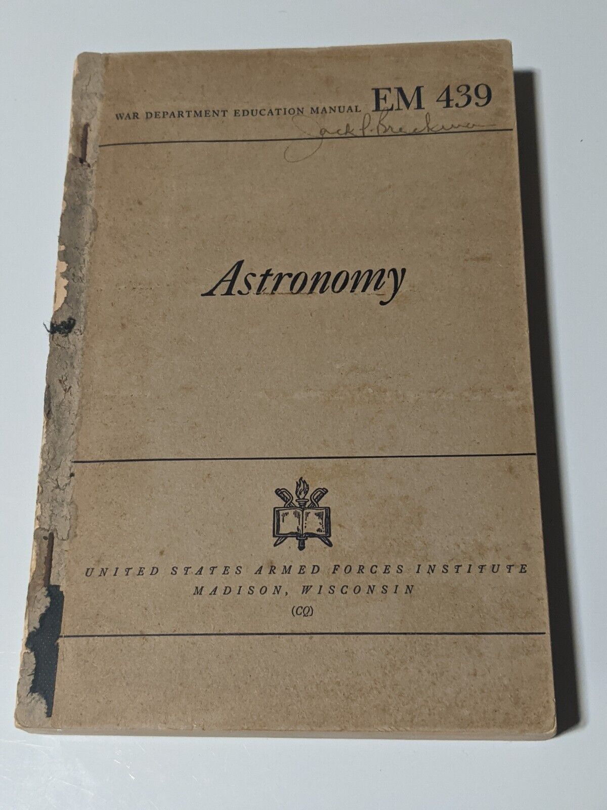 Vintage 1944 War Dept Education Manual Astronomy