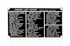 Checklist- On Aluminum Stock, Single Engine  Retrac. Gear & Vari. Prop. CKL-0106 picture