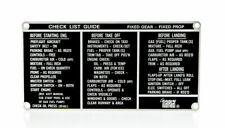 Checklist- On Aluminum Stock, Single Engine Fixed Gear & Prop. Aircraft CKL-0103 picture